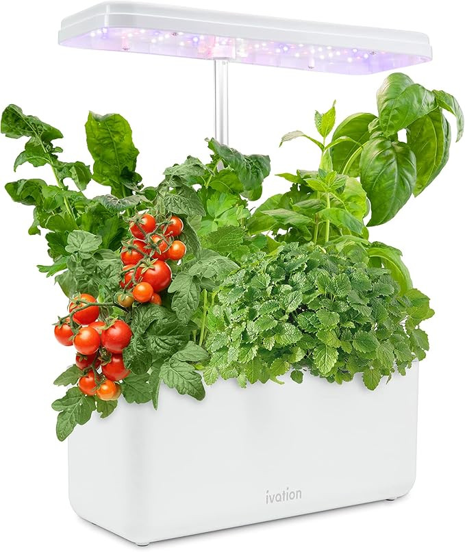 Amazon.com : Ivation 7-Pod Indoor Hydroponics Growing System Kit Herb Garden planter w/ LED Grow ... | Amazon (US)