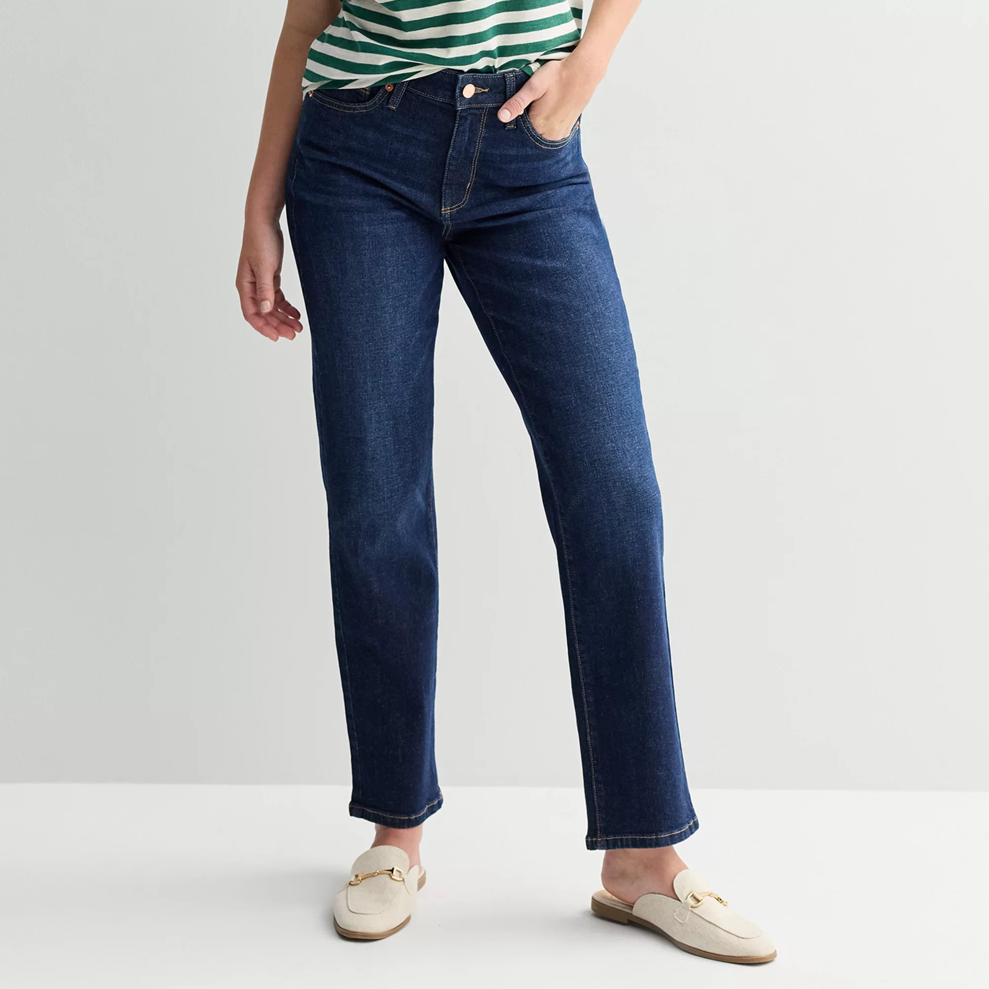 Women's Sonoma Goods For Life® High-Rise Straight Leg Jeans | Kohl's