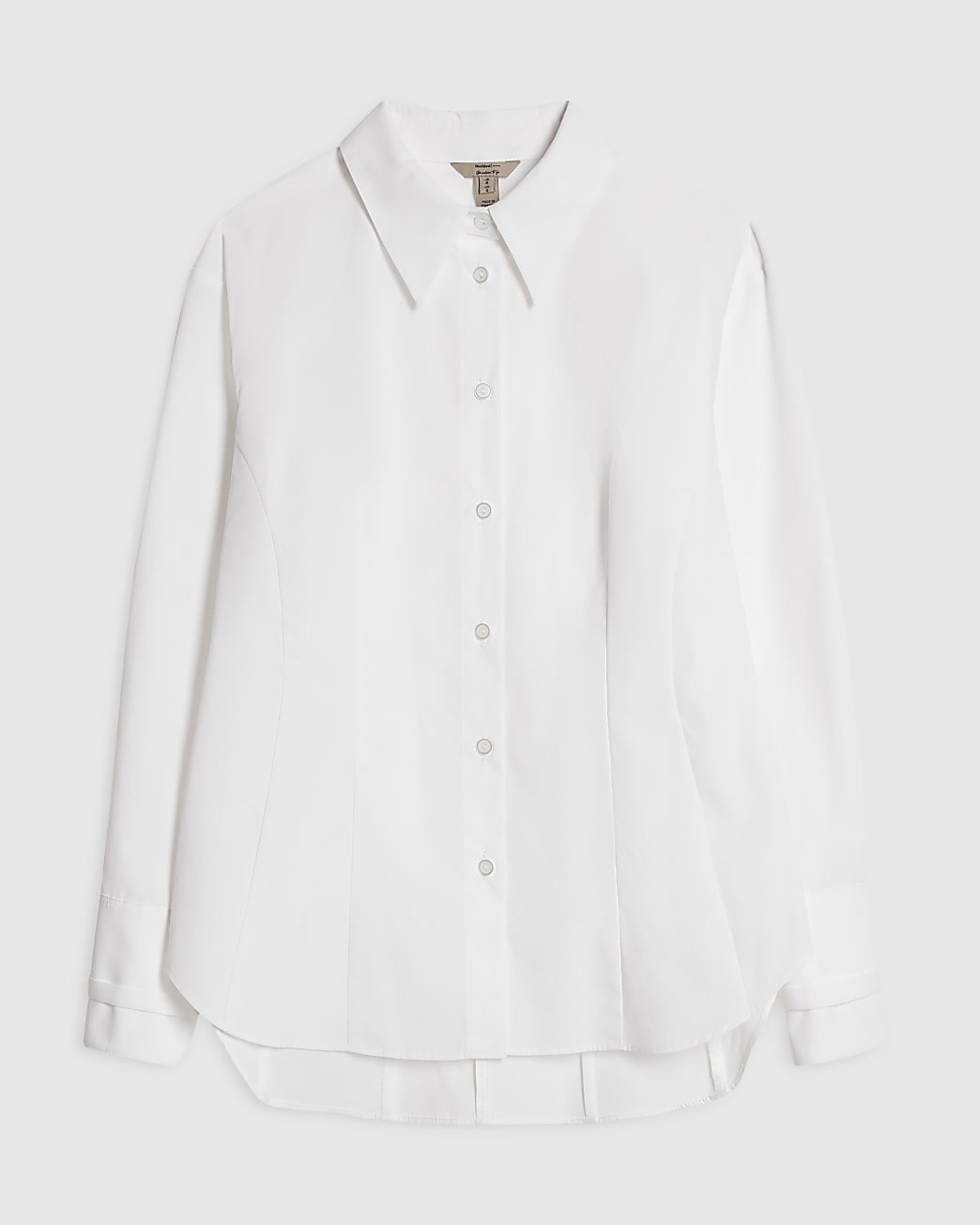 White Long Sleeve Fitted Shirt | River Island UK & IE