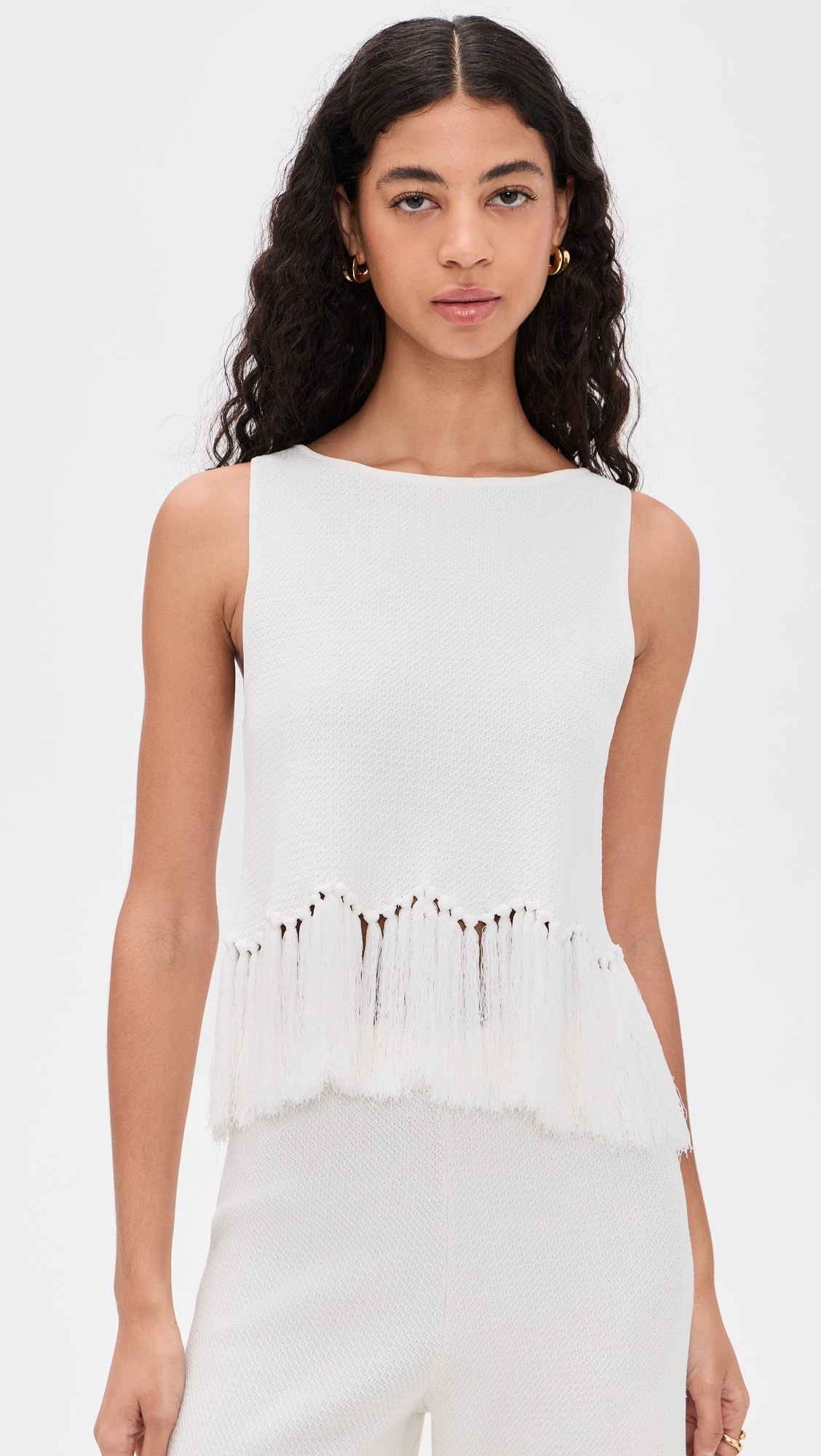 Fringe Detailed Sleeveless Knit Top | Shopbop