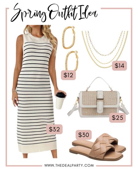 Spring Outfit | Spring Dress | Striped Dress | Spring Looks | Spring Sandals | Amazon Fashion

#LTKfindsunder50 #LTKSeasonal #LTKstyletip