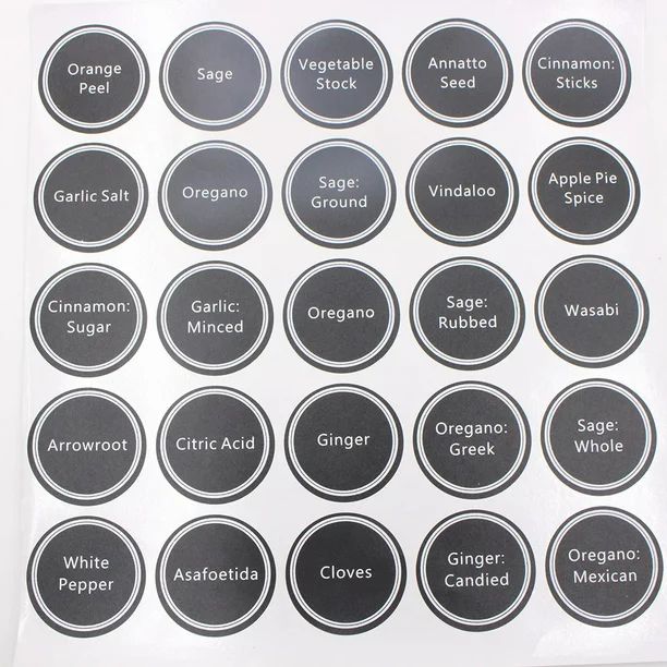 320+ Spice Herb Storage Jar Labels Stickers Decals High Quality Durable US - Walmart.com | Walmart (US)