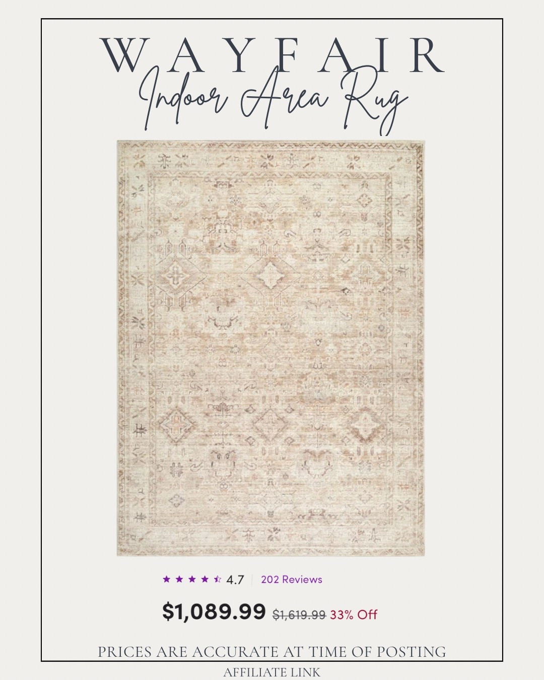 This stunning area rug suits different design styles. If you've had your eye on her, now is the time to add this to your cart while she's on sale. 

#modernorganic #organicmodern #ltkhome #ltkxwayday #ltkwayfair #wayfaircanada #rug #arearug 
#beckiowens #vintagedecor 


#LTKsale #LTKcanada #LTKcasa
