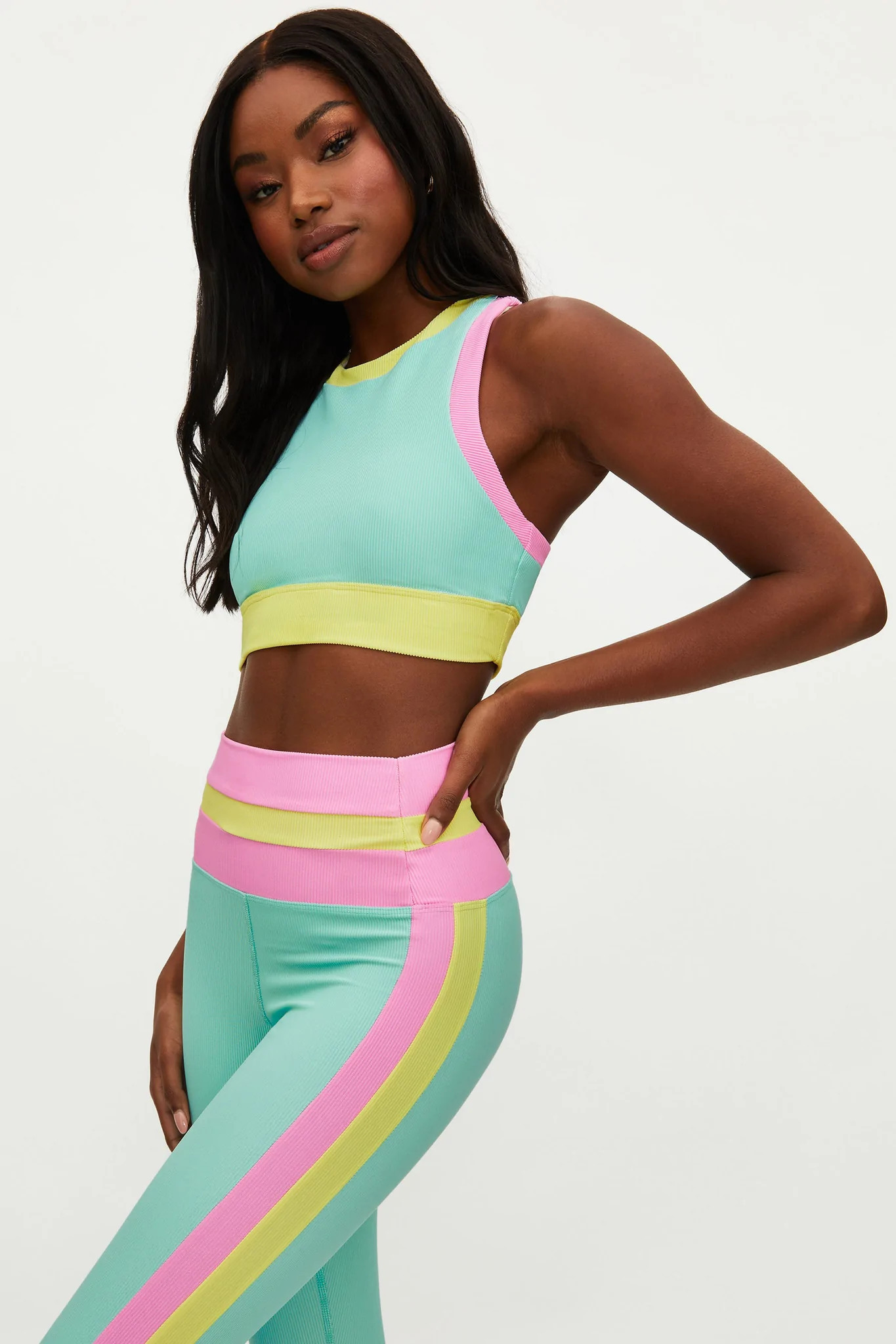 Gwen Top Pastel Macaron Colorblock | Beach Riot