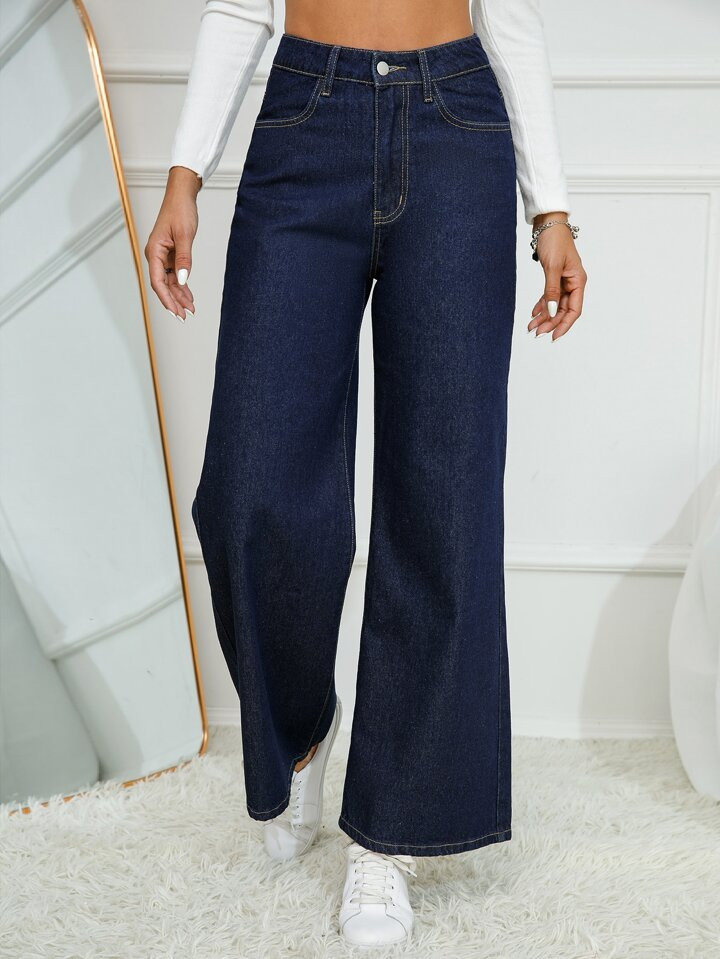 Selenza High Waist Wide Leg Jeans | SHEIN