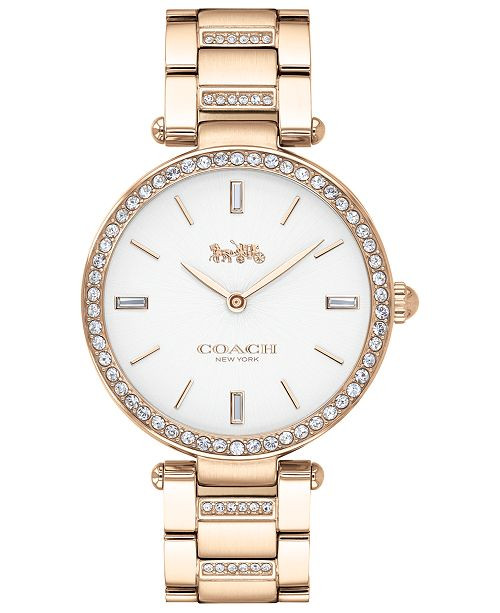 Women's Park Carnation Gold-Tone Stainless Steel Bracelet Watch 34mm | Macys (US)