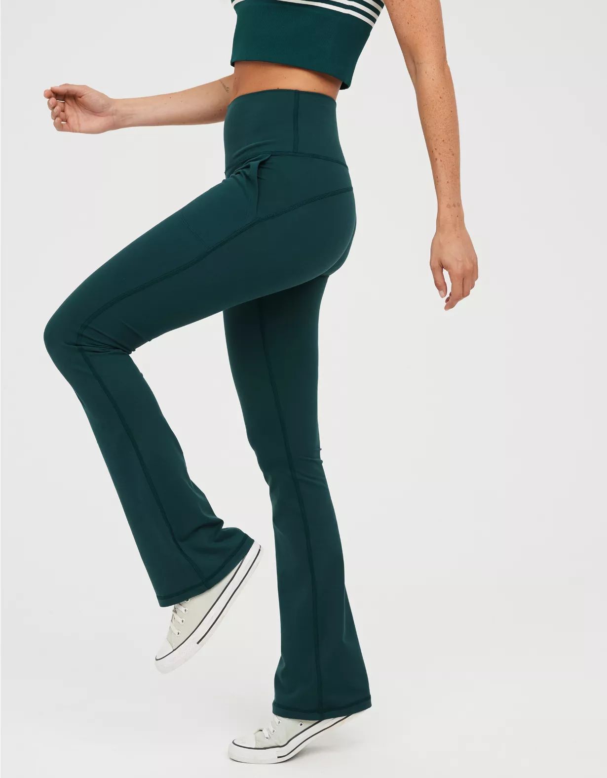 OFFLINE By Aerie The Hugger Pocket Bootcut Legging | American Eagle Outfitters (US & CA)