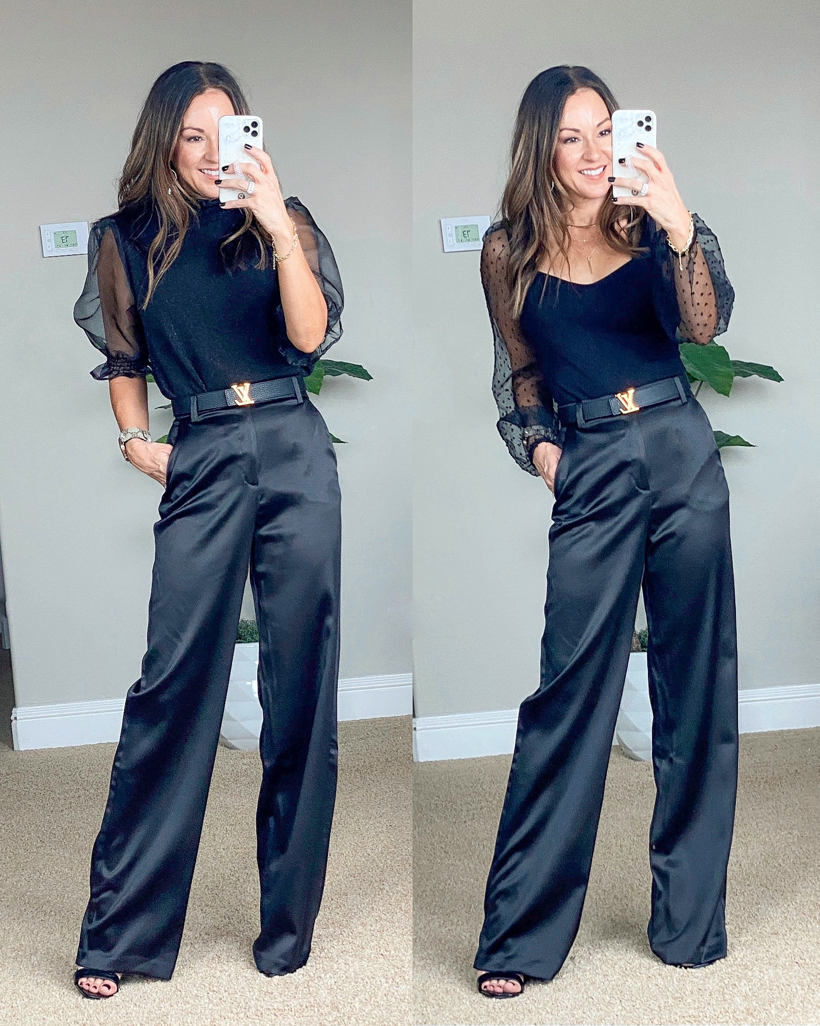 Save 10% on the Gibsonlook Holiday Glam Collection & everything at Gibsonlook code HOLLY10. Holiday party looks! Halter neck blouse xxs | trousers xxs | puff sleeve top xxs | bodysuit | shoes tts 

Holiday looks | holiday party outfit | office party outfit  | work party outfit | Christmas party outfit 