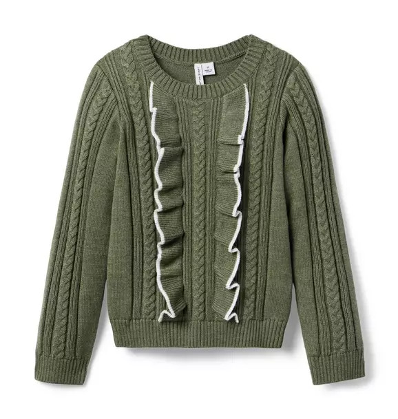 Cable Knit Ruffle Sweater | Janie and Jack
