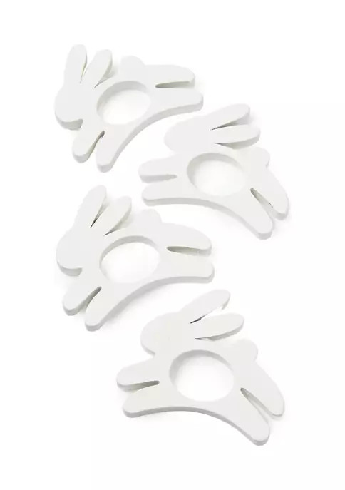Set of 4 Wooden Bunny Napkin Holders | Belk