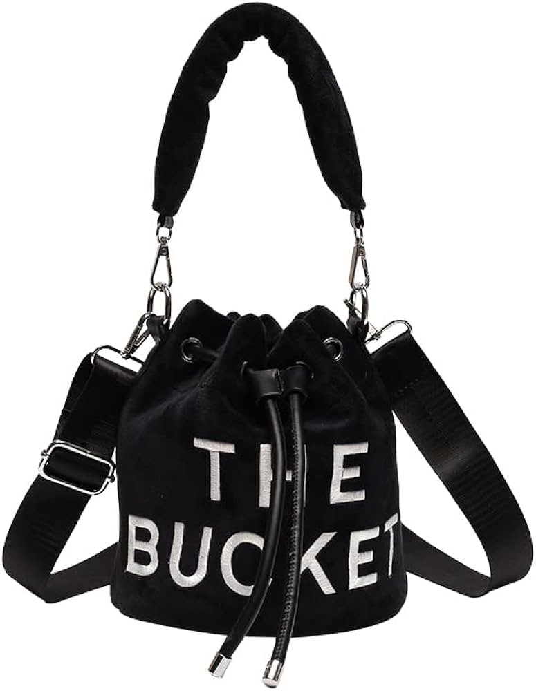 JQAliMOVV Bucket Bags for Women, Mini Bucket Bag Purses Soft Plush Crossbody Bucket Bags Drawstri... | Amazon (US)