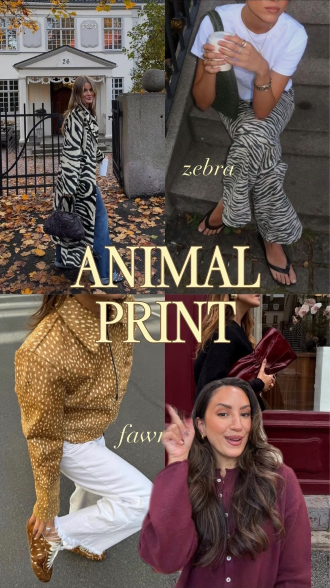 Fall fashion trend alert! Fawn & zebra print😍

Here are some of my favorite pieces that I would purchase for this trend. Including my Adidas, mohair sneakers, my favorite zebra print shoes and zebra print jeans (petite friendly!!)￼

#LTKootd #LTKPetite #LTKSeasonal