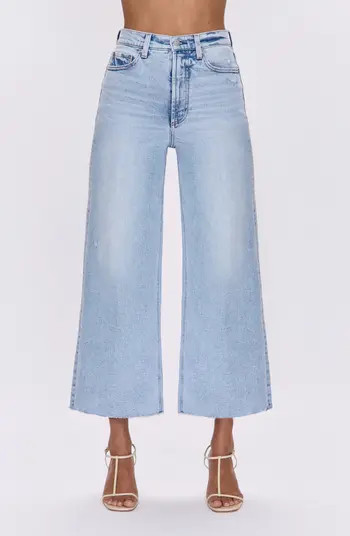 Lana Raw Hem Ankle Wide Leg Jeans | Nordstrom