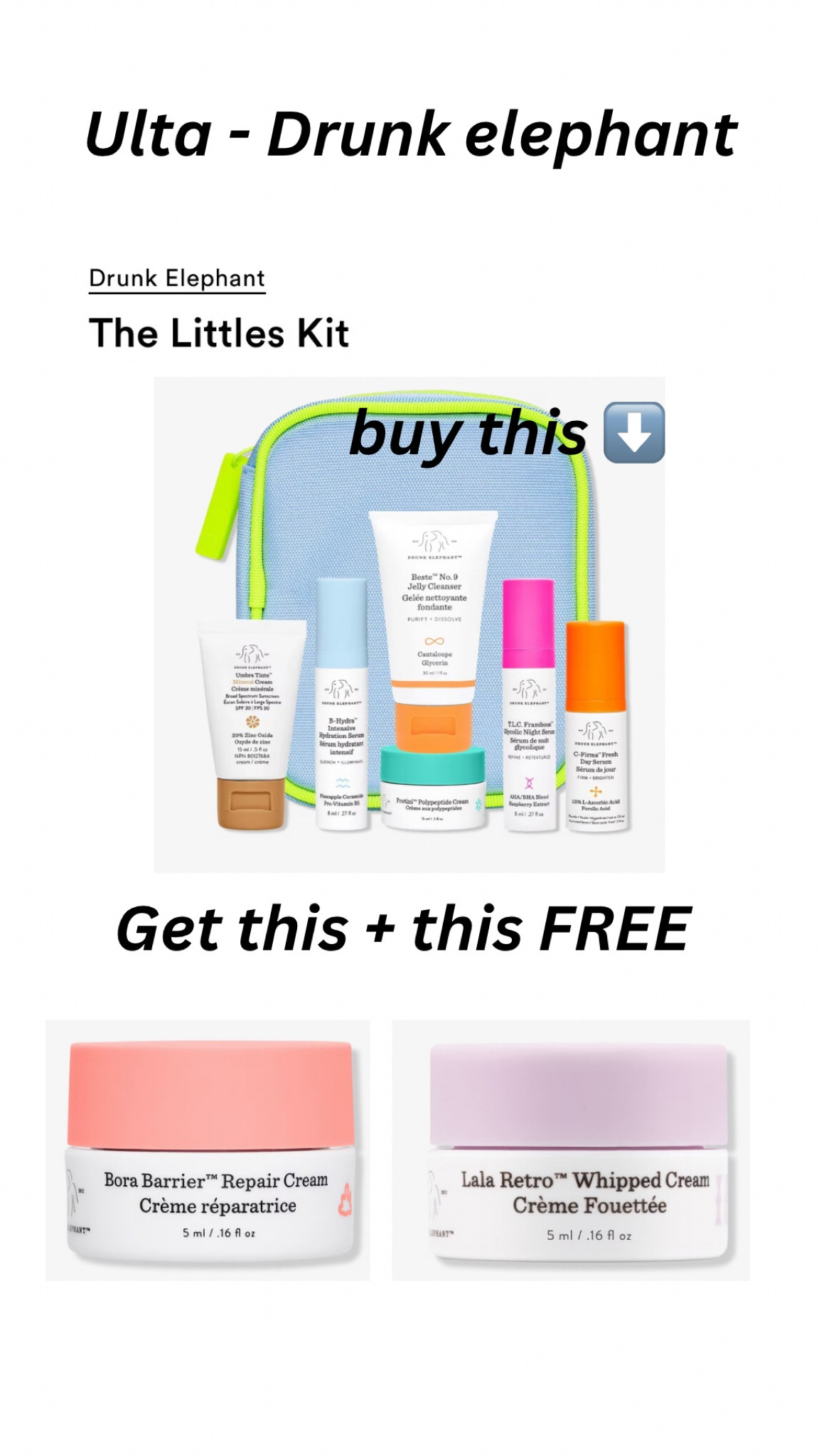  Right now there are tons of drunk elephant deals at Ulta right now. Use code Hello15 for $15 off. 
Spend $35 get 2 free gifts. Spend $60 and I believe it’s 3 free gifts! 

Christmas shopping, gifts, skincare, sale, holidays, Christmas, drunk elephant

#LTKBeauty #LTKGiftGuide #LTKSaleAlert