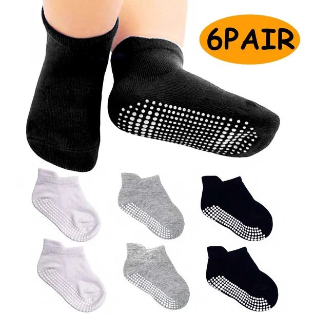 Baby Socks Toddler Socks Non Slip Grip Ankle Socks Toddler Clothes for Boys Girls Infants Kids 6 ... | Walmart (US)