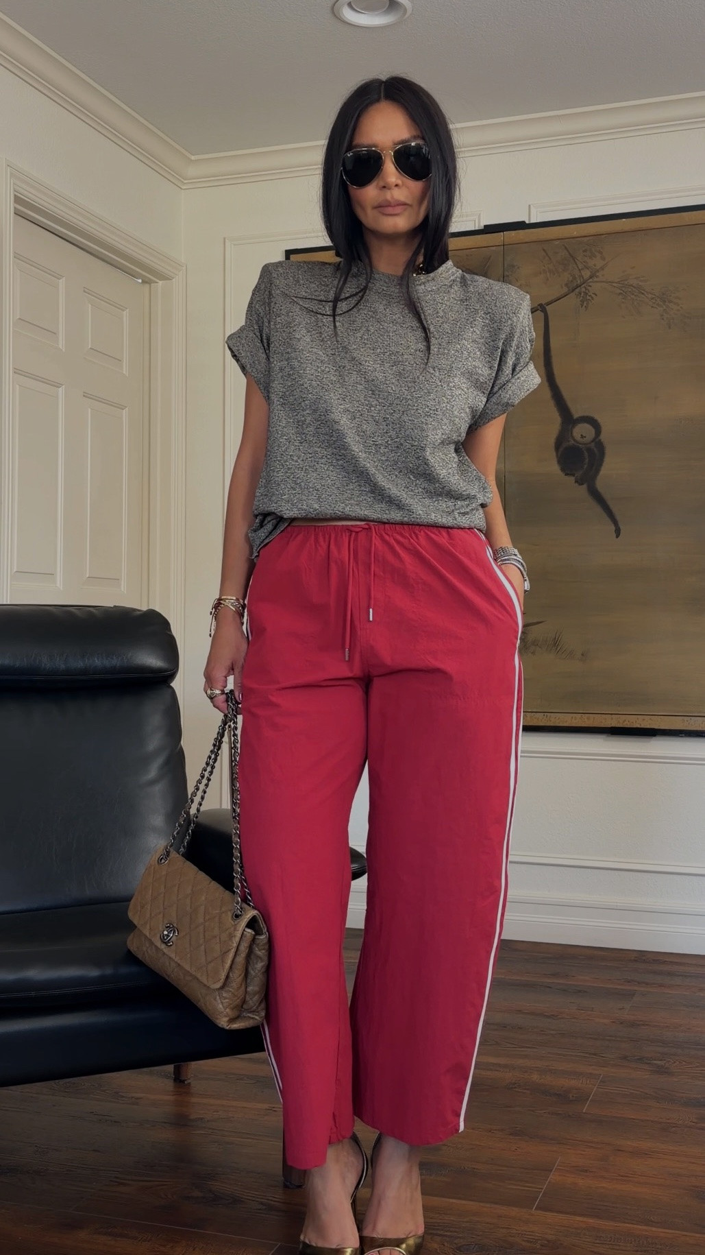 Racer pats run TTS, my tee necklace and shoes are old but linked similars.

#LTKootd #LTKOver40 #LTKSeasonal