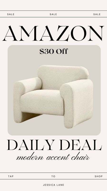 Amazon daily deal, take $30 off this gorgeous neutral accent chair, lots of color options available.Amazon home, Amazon furniture, modern organic home find, living room furniture, accent chair, modern accent chair, neutral furniture

#LTKsalealert #LTKstyletip #LTKhome