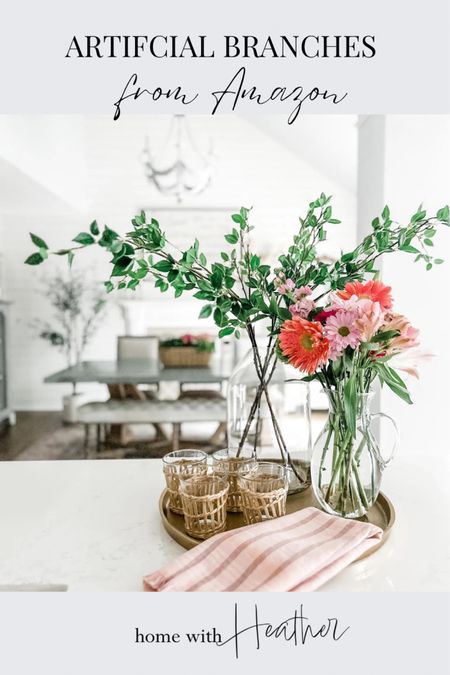 Love these artificial branches from Amazon! They come in a set of 5 and are the perfect Spring decor!

The round gold tray and pink plaid kitchen towel are on sale right now at Target using Circle. 

Artificial branch, artificial stem, artificial greenery, round gold tray, plaid kitchen towel, Spring decor, kitchen decor, kitchen counter decor, rattan glasses, woven glassware.
Target, Amazon
#kitchen #branch #founditonamazon

#LTKsalealert #LTKstyletip #LTKhome