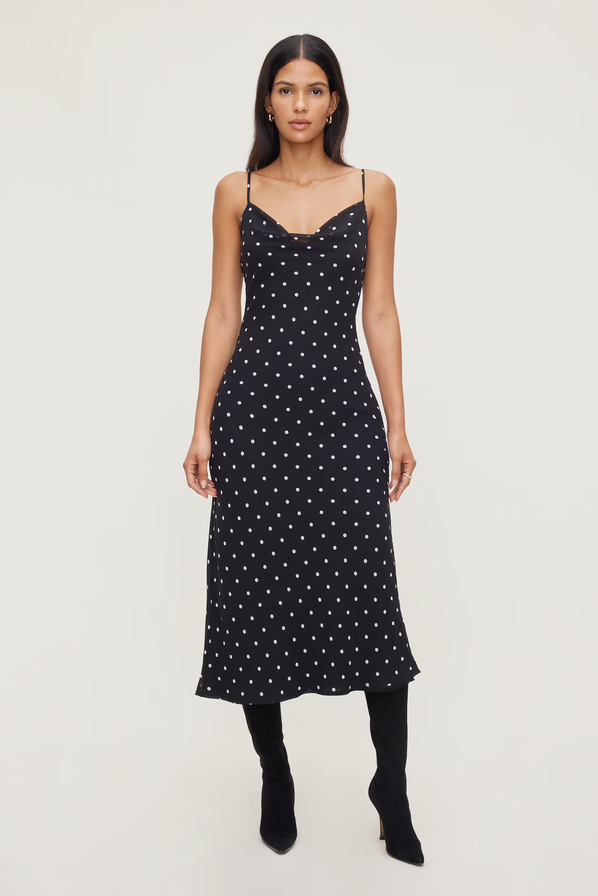 Estera Polka Dot Maxi Dress | Dynamite Clothing