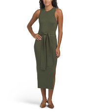Piper Sleeveless Tie Front Midi Dress | TJ Maxx