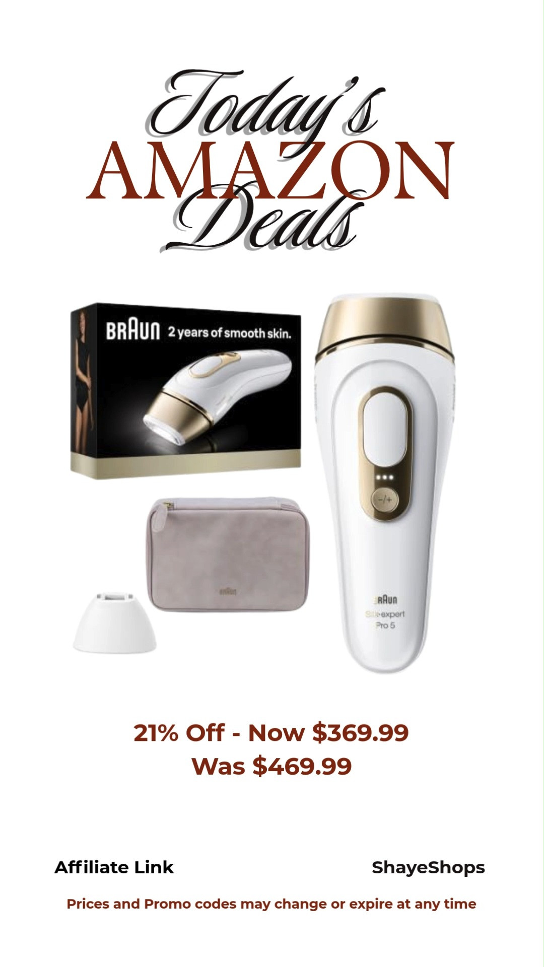 Braun IPL, Silk·Expert Pro 5, IPL Hair Removal for Women and Men, Permanent Laser Hair Reduction At-Home, 4 Heads, IPL5347 

 #LTKselfcare #LTKSaleAlert #LTKBeauty