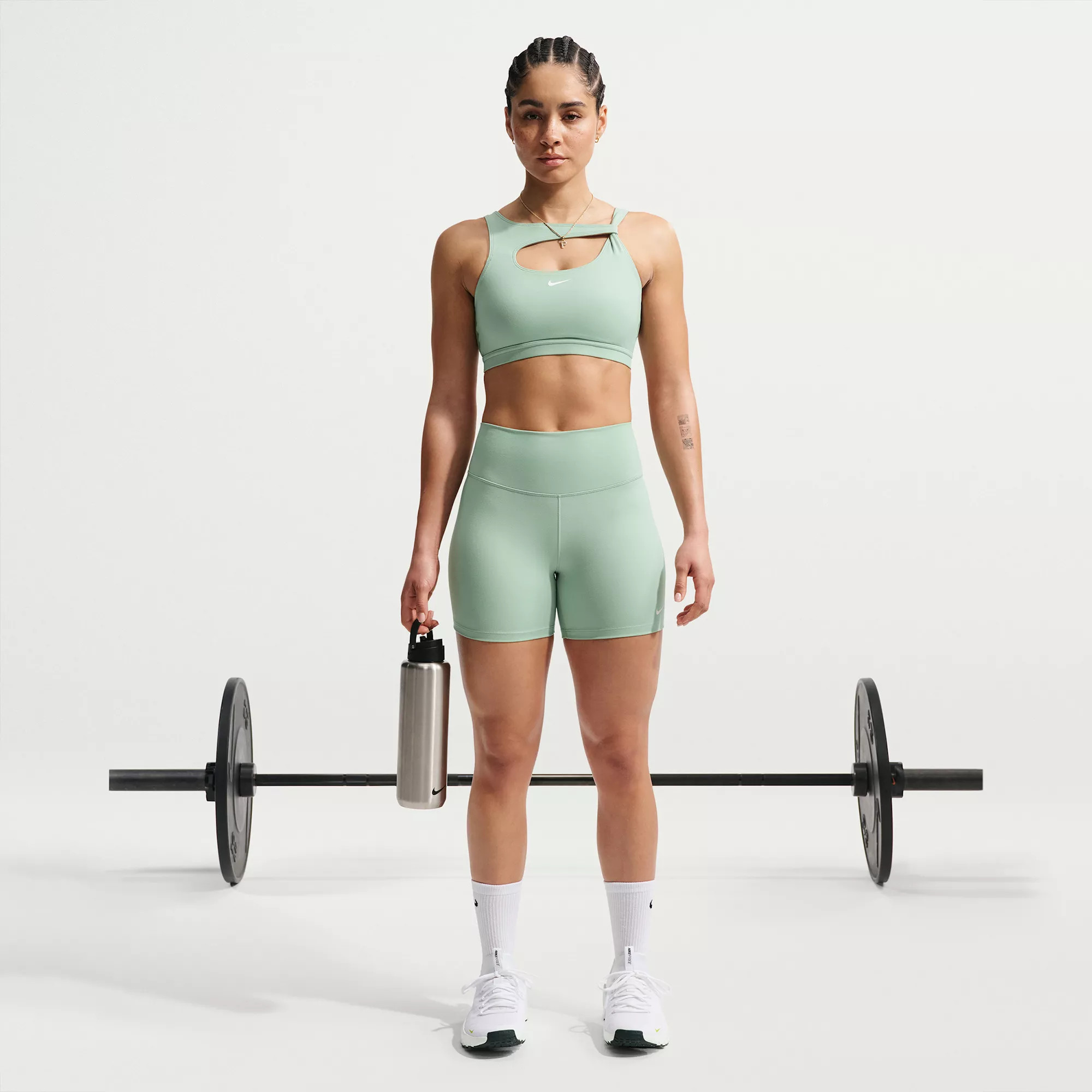 Nike Women's One High-Waisted 5" Biker Shorts, Medium, Steam | Great Mother's Day Gift | DICK'S Sporting Goods