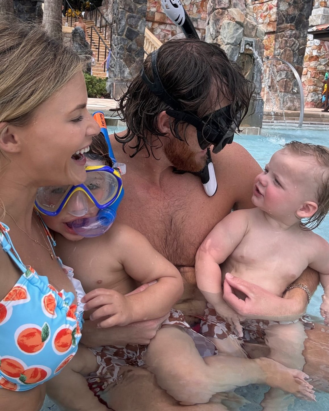 Swimming with the family! This bikini is from Target and i’m obsessed with the colors 🤍 

target swim l bikini l summer swimm