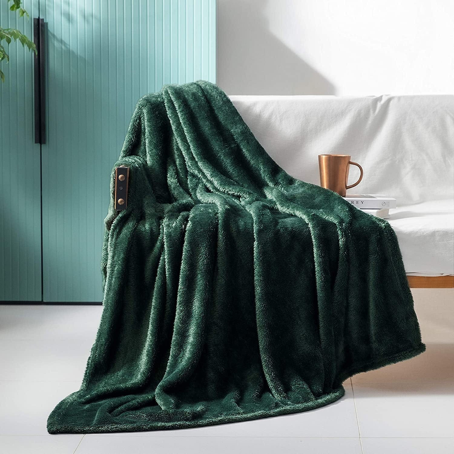 Plush Fuzzy Large Fleece Throw Blanket | Bed Bath & Beyond