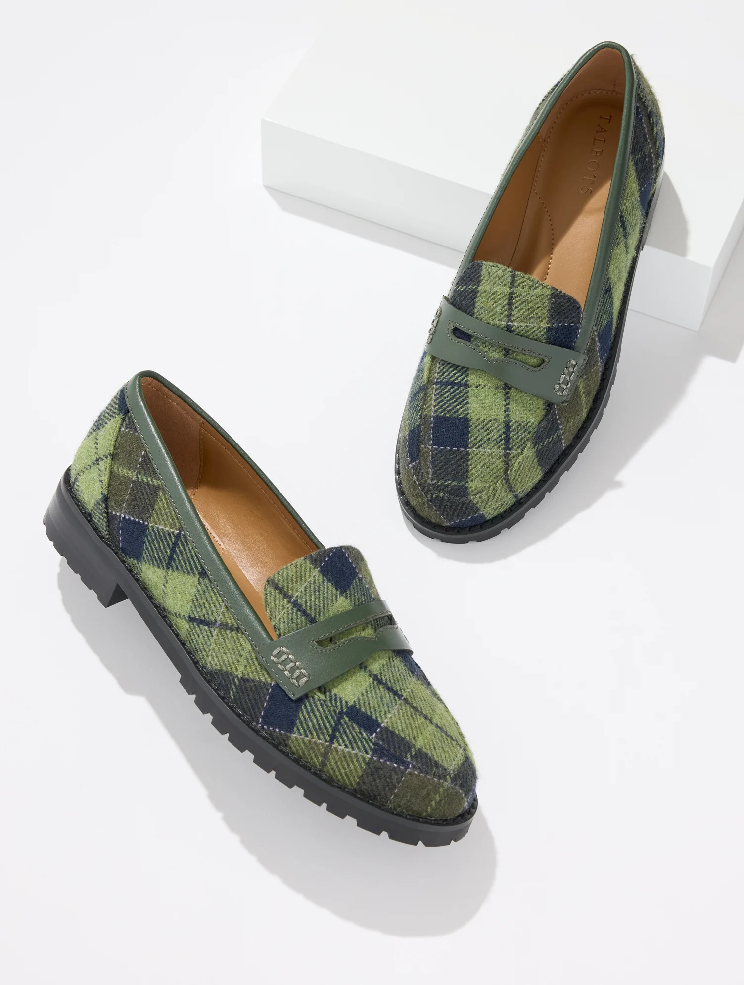 Cassidy Loafers - Hunting Plaid - Wild Iris - 7 1/2 M Talbots | Talbots