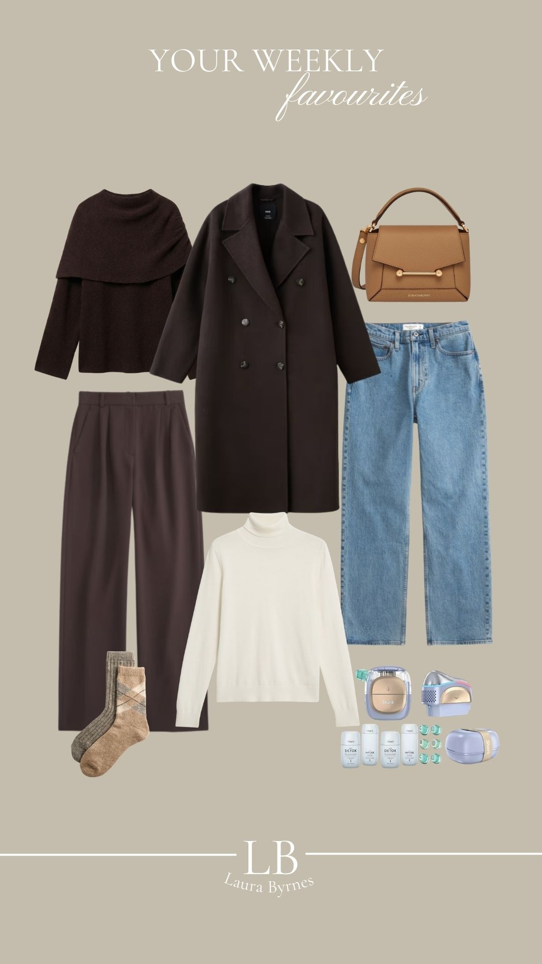 Your Weekly Favourites! 

Wardrobe Staples, Winter Style, Winter Fashion, Winter Essentials, Jeans, Cream Turtleneck Jumper, Brown Coat, Sloane Trousers, Tan Bag 

 #LTKuk #LTKwinter #LTKeurope