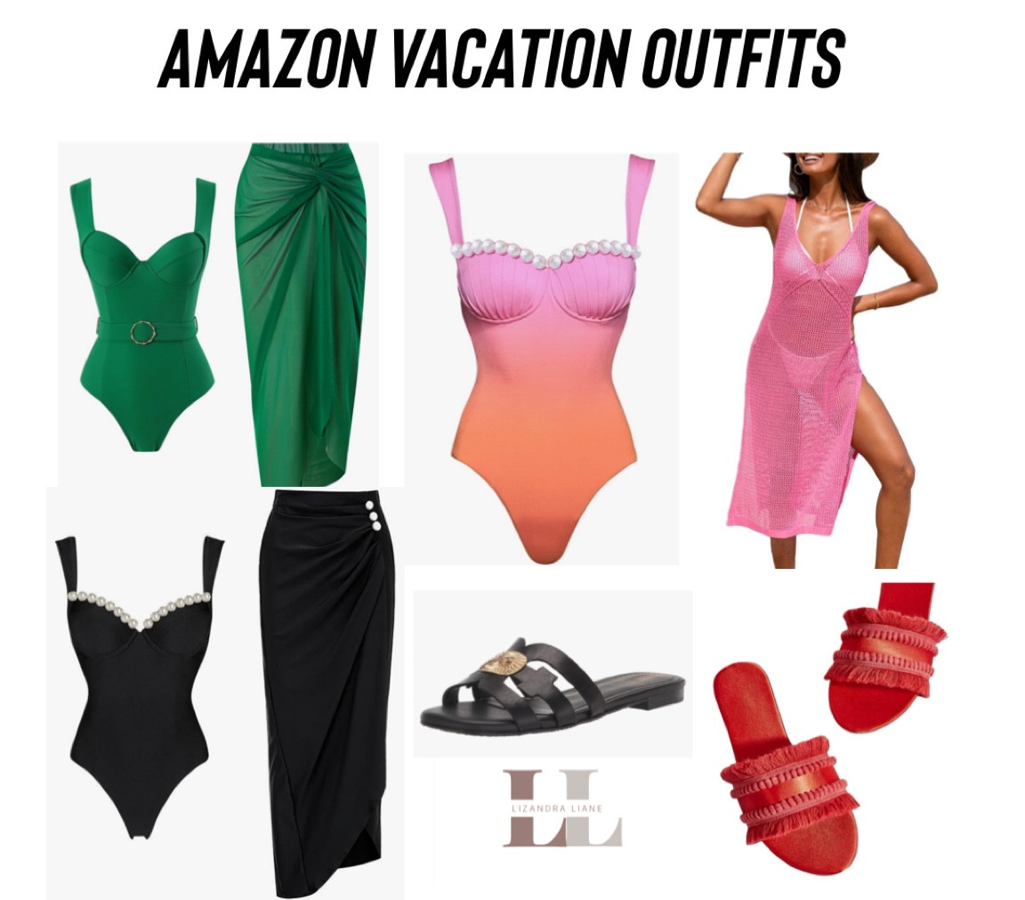 Amazon vacation outfits, swimwear, one pieces, sandals, travel outfits , cover up dress, skirt, Mexico outfits, beach 

#LTKFindsUnder50 #LTKTravel #LTKSwim
