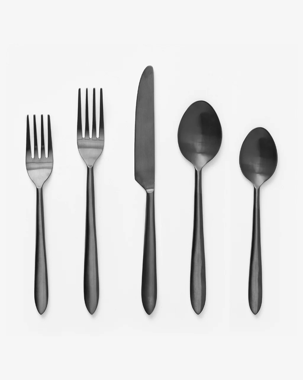 Lilia Matte Black Flatware (Set of 5) | McGee & Co.