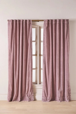 Trova Washed Velvet Curtain | Anthropologie (US)