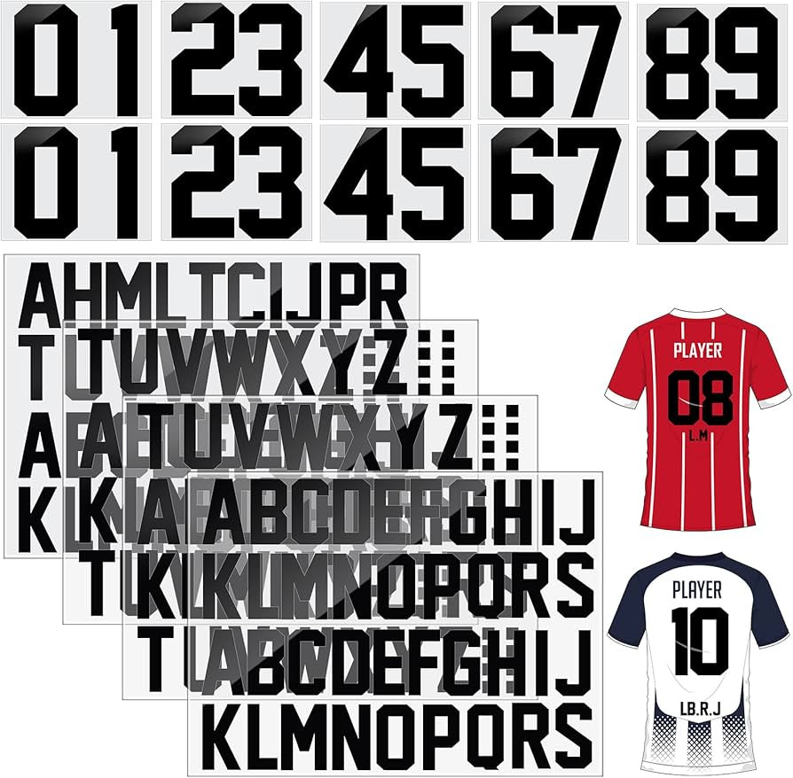 18 Sheets 216 Pieces 8 Inch Iron On Numbers T-Shirt 2 Inch Iron On Letters Patches Kit, 0 to 11 I... | Amazon (US)