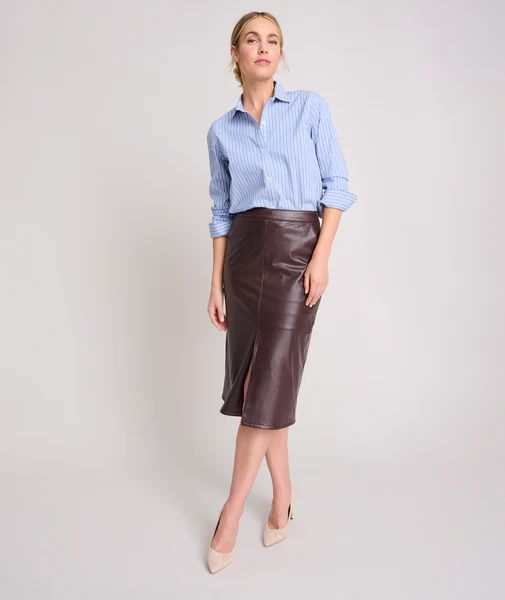 Faux Leather Aubrey Skirt | UNTUCKit (US)