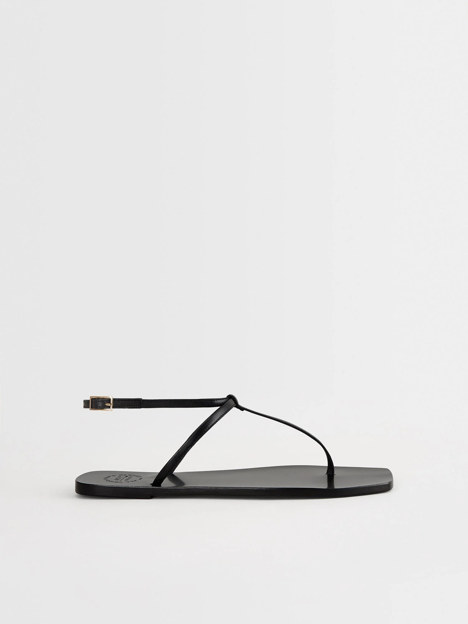 Alassio Black Nappa Flat sandals | ATP Atelier | Official Site | ATP Atelier