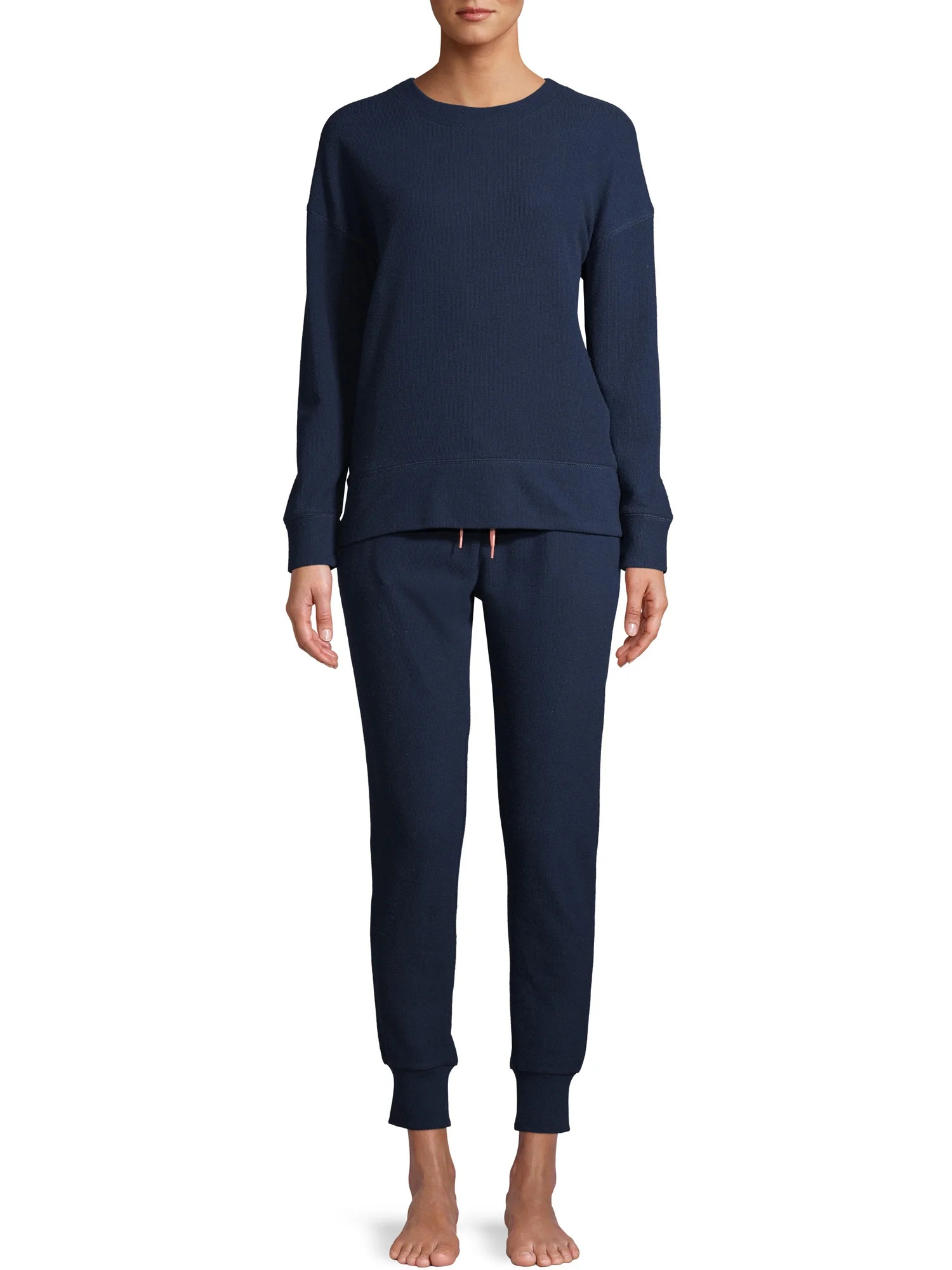 Secret Treasures Women's and Women's Plus Top & Pants Beach Fleece set Blue Cove | Walmart (US)