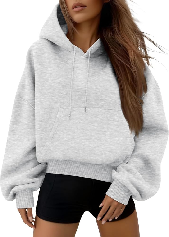 Trendy Queen Womens Cute Cropped Hoodies Y2k Long Sleeve Sweatshirts Fall Fashion Outfits Winter ... | Amazon (US)