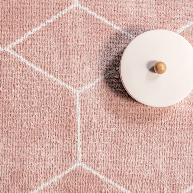 Pink Jacqueline Honeycomb Trellis Area Rug | Rugs USA