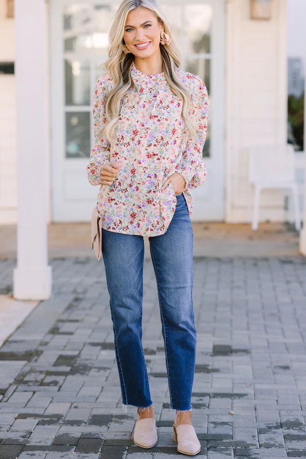 Can't Change Sage Green Floral Blouse | The Mint Julep Boutique