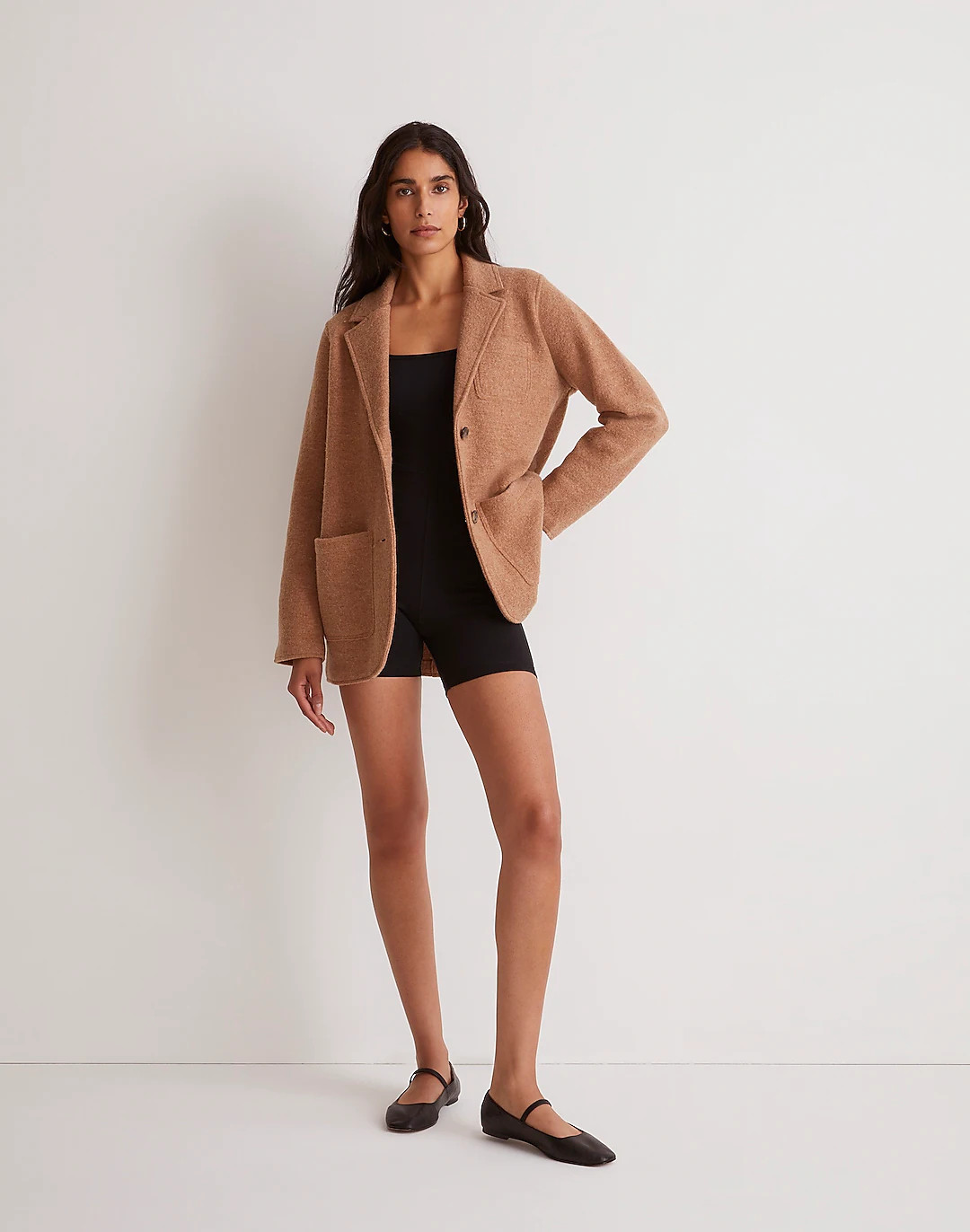 Boiled Wool Sweater Blazer | Madewell