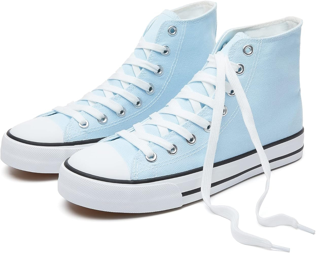 hash bubbie Women's High top Sneakers Classic High Tops Canvas Shoes for Women Lace up Tennis Sho... | Amazon (US)