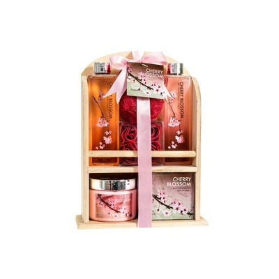 Freida & Joe  Cherry Blossom Fragrance Spa Collection in Wood Curio Bath & Body Valentines Gift Set | Target