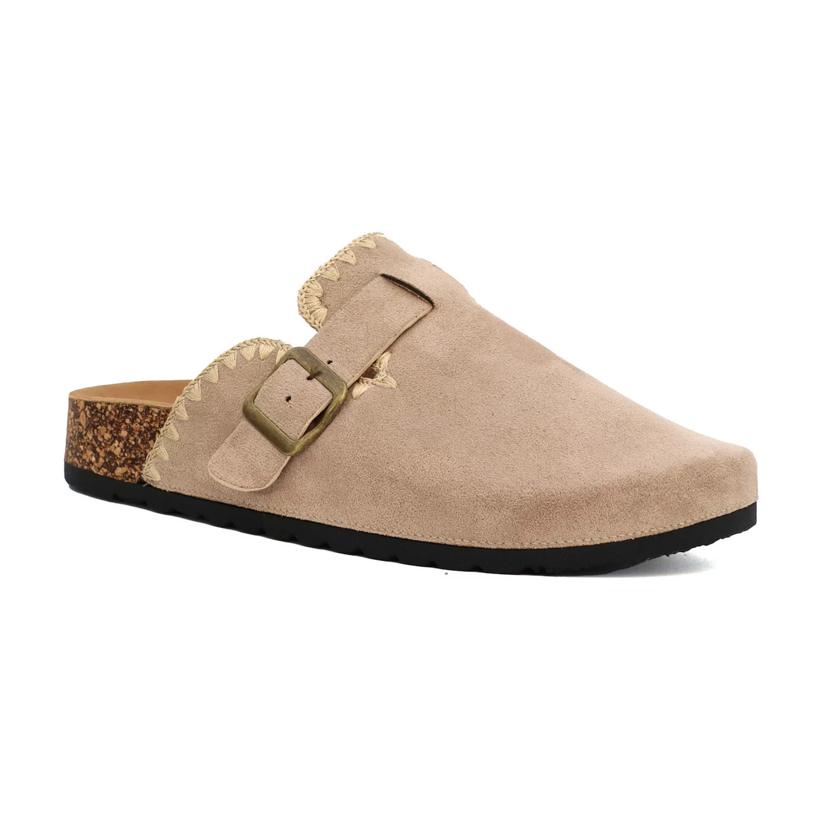 Yoki Gila-109 Women's Faux Suede Slip-On Stitch Clogs, Brown | Kohl's
