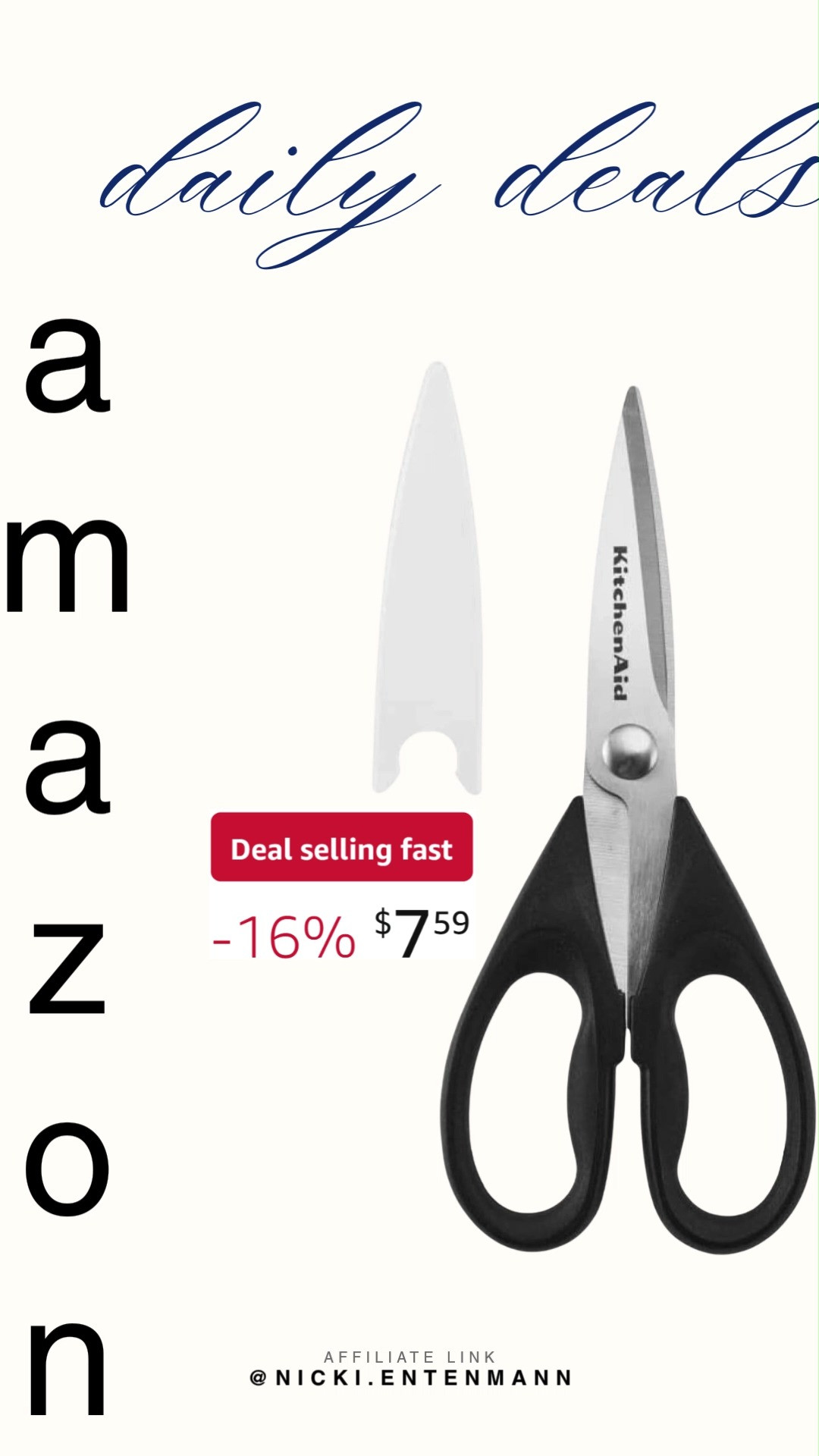Cut with confidence using the KitchenAid All Purpose Kitchen Shears with Protective Sheath. Durable stainless steel makes prep easy while keeping your kitchen sharp, safe, and stylish. ✂️🍴✨  
#kitchentools #kitchen #shears #scissors #cookware #kitchenessentials #foodprep #homeorganization #household #appliances 

 #LTKfoodie #LTKHome #LTKSaleAlert
