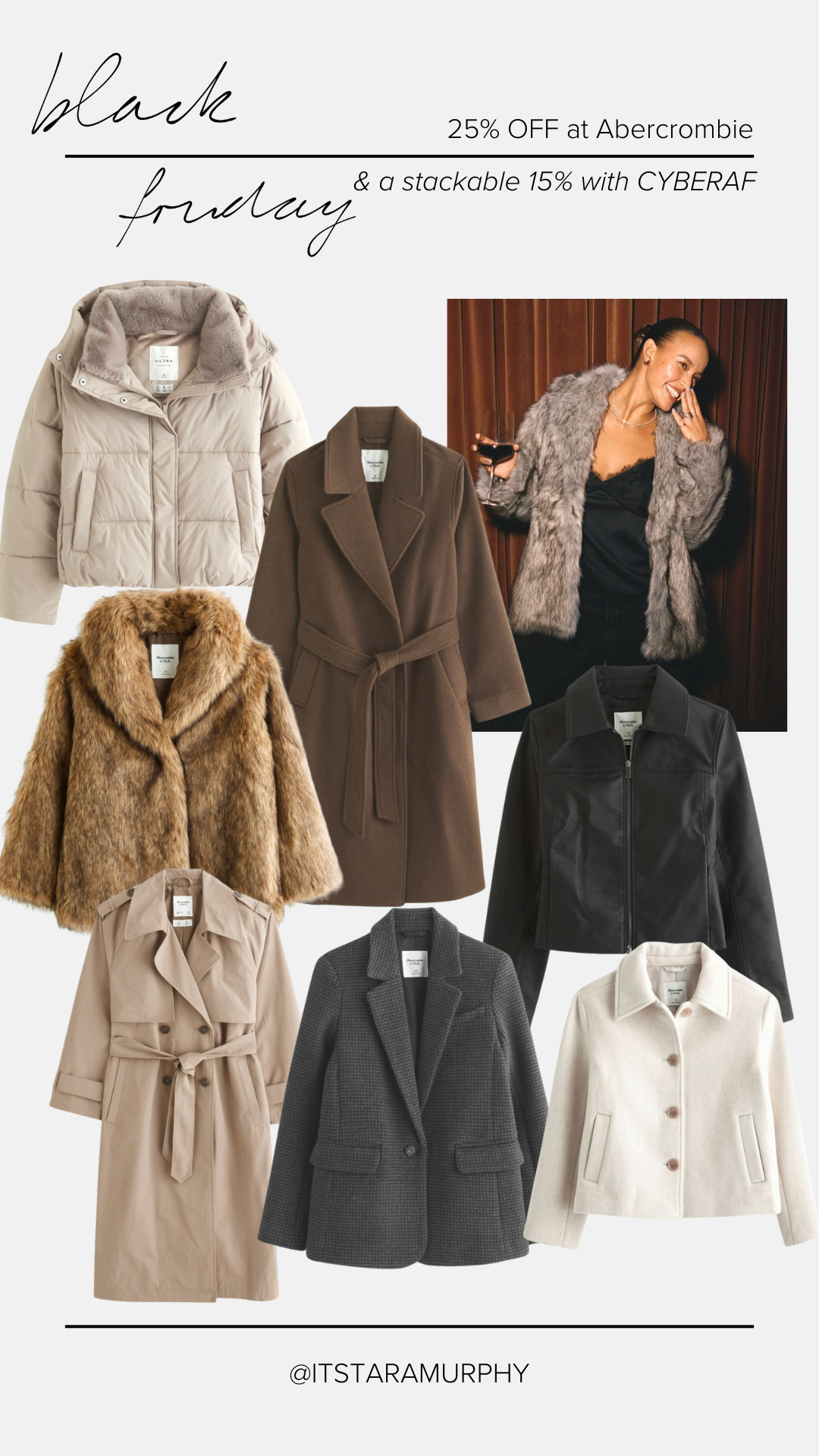 The coat makes the outfit! And what better of a time to grab yours then when A&F is 25% off?! Use CYBERAF for an additional 15% off your order too!  

 #LTKCyberWeek #LTKGiftGuide #LTKSaleAlert