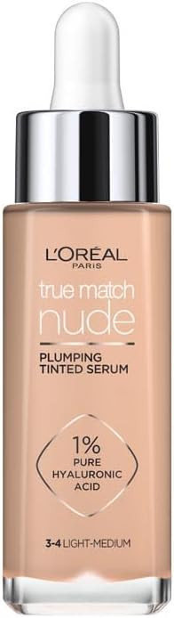 L'Oréal Paris Nude Tinted Serum for Face, Plumping and Hydrating Face Makeup, 1 Percent Pure Hya... | Amazon (UK)