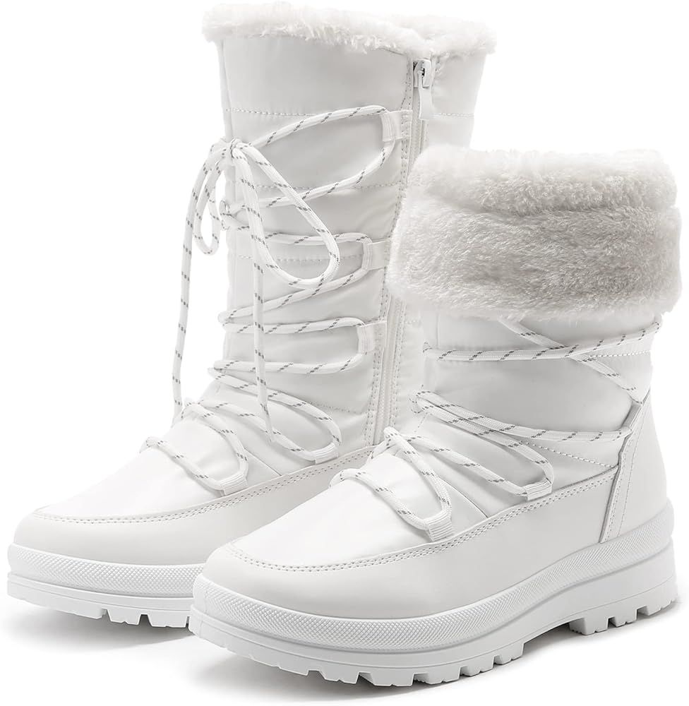 HEAWISH Women’s Winter Snow Boot Fur Lined Mid Calf Warm Boots | Amazon (US)