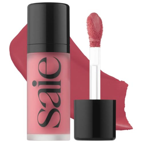Saie Dew Liquid Blush for Cheeks - Hydrating Cream Blush Stick with a Blendable + Buildable Formula - Skincare Infused Dewy Cheek Tint for a Natural Flush - Glowy Makeup Essential - Chilly (.40 oz) | Amazon (US)