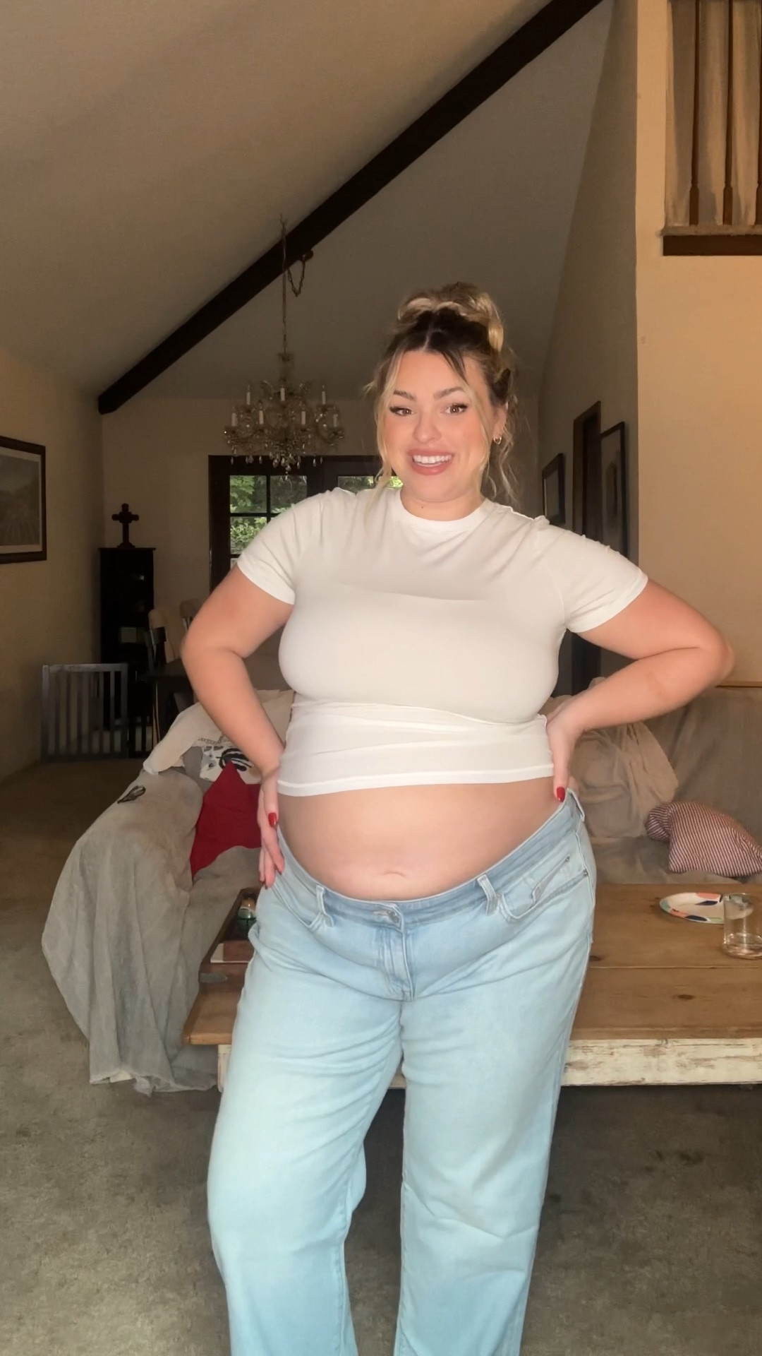 The perfect jeans to wear while plus size and pregnant 

#LTKMidsize #LTKBump #LTKPlusSize